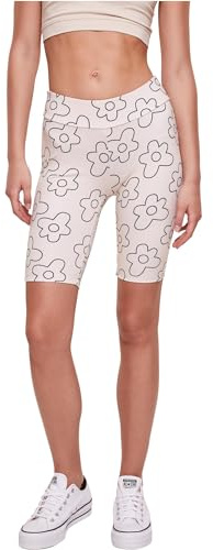 Urban Classics Damen Shorts Ladies High Waist AOP Tech Cycle Shorts softseagrassflower XXL