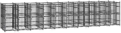 BaraSh Outdoor-Hundezwinger Dog House Outdoor Pet Comfort Katzengehege Hundeauslauf DraußEn Tiergehege Stahl 18,43 m² 3097945