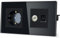 TAWOIA Prise Schuko, 1 compartiment avec 1/2 prise Internet RJ45 Cat6 et interface coaxiale 1/2 antenne TV, cadre en verre cristal, prise encastrée, prise pour 16 A, noir, 86 x 157 mm