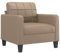 vidaXL Sessel, Fernsehsessel mit Metallgestell, Relaxsessel für Wohnzimmer, Sofa Polstersessel Relaxstuhl Kunstledersessel, Cappuccino Braun Kunstleder