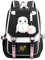 Großer Schulrucksack Frauen, Eule Schultasche, Teenager Harry Magic Rucksack, 7~15 Klasse Schüler Paket Schwarz