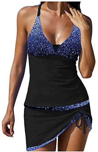 SKTIISN Tankini Damen bauchweg große größen high Waist Shorts Damen Badeanzug gr. 42 Tankini Damen bauchweg große größen schal grün Damen schwarzes Bikini Oberteil Damen kenough Hoodie