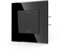 JIMEIDA Lichtschalter Unterputz Glas Platte Schwarz 1 Fach 1 Weg Taste Schalter Wandschalter Kristall Kippschalter 10 Amp,250 V