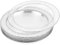 MATANA 20 Assiettes en Plastique Rigide Élégantes & Réutilisables avec Bordure Argentée (26cm) - Assiettes Argent Solides pour Mariages, Anniversaires, Baptêmes, Fêtes