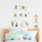 astylishome Wand Deko Wandtattoo Aquarell Blumen Wandsticker Garten Blume Schmetterling Wandaufkleber Kinderzimmer Babyzimmer Mädchen Junge Wanddeko 0406
