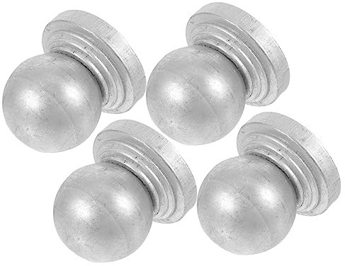 Hoement 4stücke Teiliges Metall Pfostenkappen Kugelform Verzinkt Zaunpfostenabdeckung Gartenschutzkappen Mit Glatten Kanten Für Rundrohrpfosten Zaunpfosten Dekoration