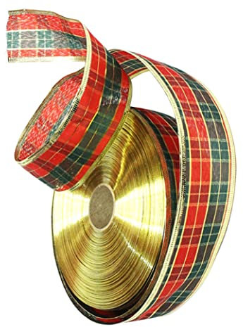 Scottish Plaid Ribbon Wrader präsentiertes Stoffband für Hochzeitshäuser Geschenkverpackung Kunsthandwerksmaterial.