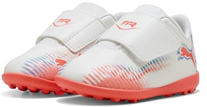 PUMA Future 8 Play V TT Inf Soccer Shoe Unisex Baby, PUMA White-PUMA Black-Glowing Red, 8