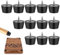 12 Pieds Caoutchouc à Visser Lot, Pieds de Meuble Plastique, Pieds Antidérapants en Caoutchouc Noir, Hauteur 13 mm, Pieds en Caoutchouc, pour Canapé, Couleur Noir, 12 Vis Incluses