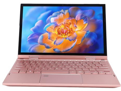 Ordinateur Portable, 128 Go SSD, écran Tactile Fin et Léger, 10,95 Pouces, Rabattable à 360 Degrés pour le Bureau (Prise UE)
