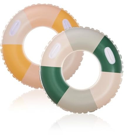 Swimming Ring for Adults,2pcs Inflatable Pool Rubber Ring Swim Pool Inflatables for Water Sports Summer Beach Pool Party