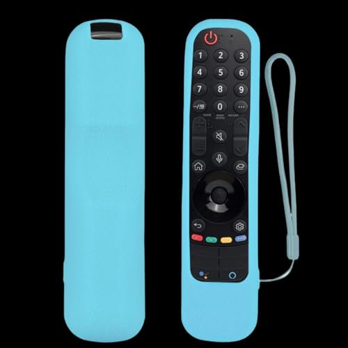 Funda para mando a distancia LG TV MR24GA MR24GN MR23GA MR23GN MR22GN MR22GA AN-MR21GA a prueba de golpes antideslizante funda protectora de silicona para LG Magic Remote - Azul brillante