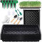 Riiriou 8 Pack Plant Planting Garden Seed Starting Planting Trays Without Drainage Holes Black Indoor Seedling Propagation Tray Microgreens Wheatgrass Sprouting Greenhouse Supplies Plant Tray