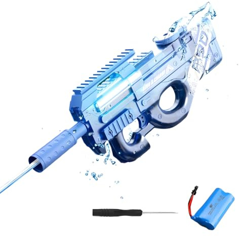 Wasserpistole Elektrisch mit USB Wiederaufladbar Batterie, Automatische Wasserpistole Elektrisch,Water Gun Elektrisch,Hoher Kapazität Wasserpistole,Reichweite beträgt etwa 8-10m
