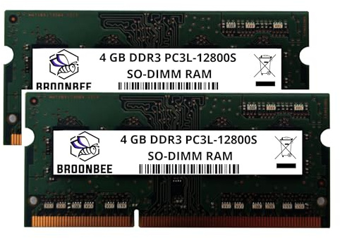 Broonbee Laptop Arbeitsspeicher | 8 GB (2X 4 GB) DDR3 1600 MHz RAM | Memory Upgrade für Lenovo ThinkPad X240 X230 | SODIMM Laptop-Speicher PC3L-12800S CL11