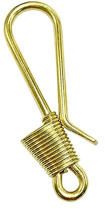 Zerodeko Brass Key Chain Hook Keyring Hook 8.7X2.5Cm Pure Copper Handmade Keychain Buckle High Hardness Compact DIY Handicraft Accessory
