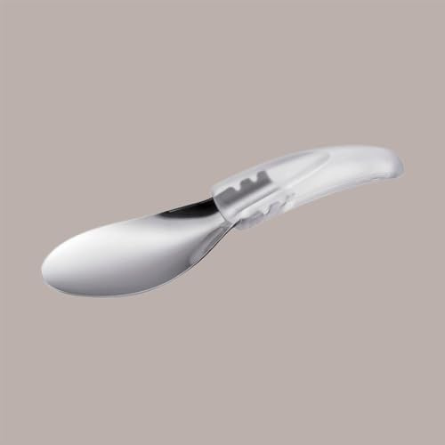 Lucgel Espátula para Carapina Helado de Acero con Mango Ergonómico Transparente 20 cm