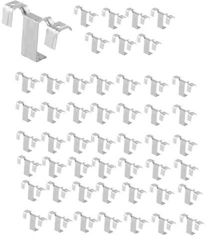 Pqahffowr 50PCS 35mm Solar Panel Photovoltaic Water Guide Clip Stainless Steel Deflector Mud Drain Button Water Redirection Clips