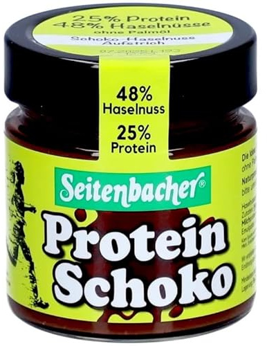 Seitenbacher I Süßkram | Schoko Haselnuss Protein Aufstrich | 48% Haselnüsse I 25% Eiweiß I ohne Palmöl I vegetarisch I 1er Pack (1 x 200g)