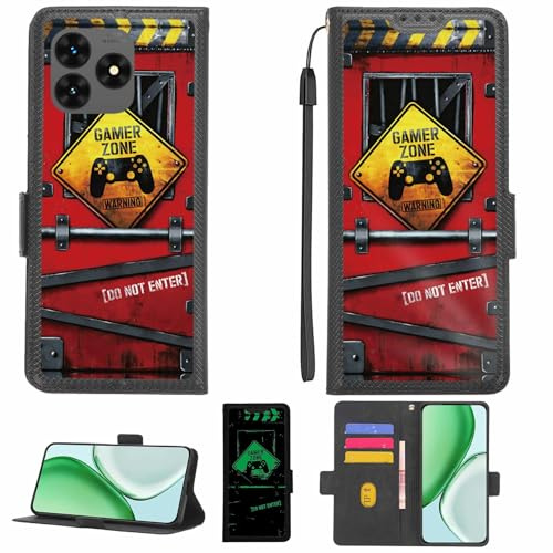 Aroepurt Case Compatible for Hammer Blade Va 5G Phone Case Flip Cover [with Tempered Glass Screen Protector][RFID Blocking][Luminous Effect] LPT-JGP