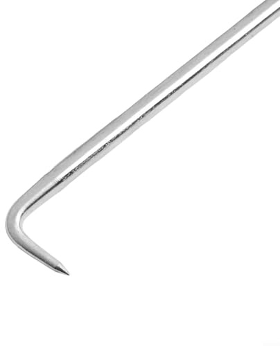 Strumento manuale per cantieri edili - Morsetto di avvolgimento a gancio in filo di acciaio per legare rinforzi per barre, ferro cromato, carico 0,2 kg (A)