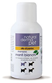 Natural Derma Pet Shampoo per Cani Pelo Bianco - Ideale per Tutti i Manti Chiari, Delicato sulla Cute per un Manto Sano, Morbido e Lucido - 200 ml - Made in Italy - 100% Vegan