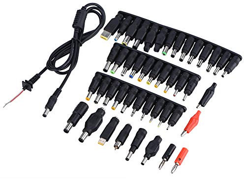 44 STÜCKE All in 1 Laptop DC Stecker,Universeller Klinken Laptop Netzteil DC Stecker,PC Netzteilanschlüsse für Externe Stromquelle/On Board Transformator