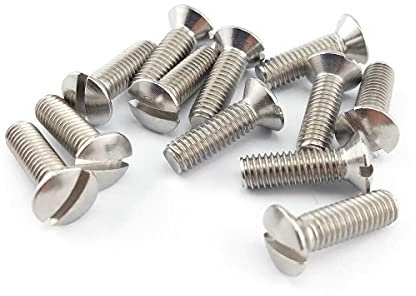 Vis à Métaux Tête Fraisée Bombée Fendue TFB Acier Inox DIN 964 (M4x10) x10
