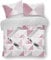 Printed Duvet Cover Sets, Reversible Bedding Bed Set, Polycotton Quilt Covers, Mila Pink, Double