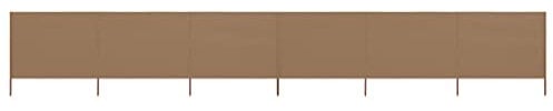 vidaXL Windschutzgewebe Faltbar Windschutz Sichtschutz Sonnenschutz Camping Balkon Terrasse Garten Zaun Strand 6-TLG. 800x160cm Taupe