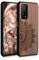kwmobile Hülle kompatibel mit Xiaomi Mi 10T / Mi 10T Pro Hülle - Holz Case - Handy Cover - TPU Handyhülle in Dunkelbraun Aufgehende Sonne