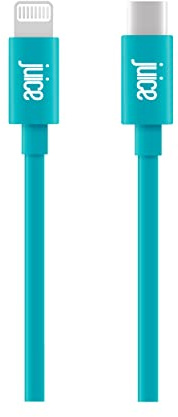 Juice USB Type C - Apple Lightning, 2m Charger and Sync Cable for Apple iPhone 13, 13 Pro, 12, 12 Mini, SE, 11, XS, XR, X, 8, 7, 6, 5, iPad, Airpods - Teal | Amazon Exclusive
