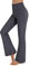 Promover Yogahose Damen Schlaghose Sporthose Lang Flared High Waist Leggings Bootcut Hose(Dunkelgrau,S)
