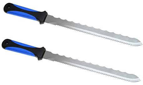 2 x Insulation Board Tool, Foam, Wool Cutting Tool, Saw RockWool Cutter Stainless Steel, Knife 420mm