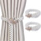 Qiwenr Vorhang Raffhalter,Kreative Raffhalter für Vorhänge,Vorhang Clips Schnallen Vorhangbinde,Elastisches Seil Gardinenhalter,Gardinen Raffhalter,für Heim,Outdoor Vorhang Dekoration 2 Stücke（Gold）