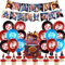 Geburtstag Dekoration 32 Stück,Party Deko,Luftballons Geburtstag,Geburtstag Banner,Party Supplies,Cake Topper,Geburtstagsparty Zubehör