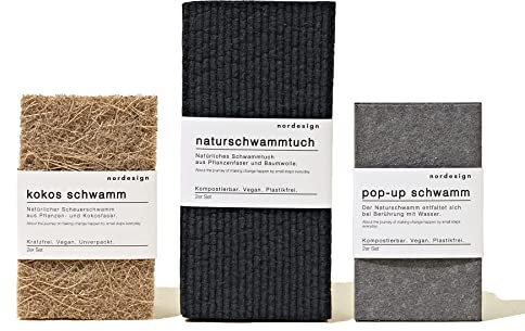 Schwamm-Set 6-teilig von nordesign - Küchenschwämme mit Scheuerfunktion - Reinigungsschwämme für Haushalt & Küche - Langlebig & Effektiv