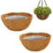 Pomurom 2 Stück 35cm Kokosfaser Einlagen für Hängemapeln, Natural Coco Fiber Hanging Basket, Runde Pflanzeinlage Kokos, Ersatzeinlage Hanging Basket Kokosmatte für Blumentöpfe Garten Veranda Balkon