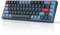 MageGee 60% Mechanical Gaming Keyboard, 68 Keys Compact Blue LED Backlit, SKY68 Wired Ergonomic Mini Office Keyboard for Windows PC Gamer (Red Switch, Blue & Black)