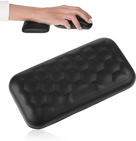 Mouse Mat Wrist Support, Black Mouse Wrist Rest Leathers, Muse Pad Wrist Support Soft and Elastic, Wrist Rest Mouse for Office and Games, Wrist Rests Reduce Wrist Friction on Desktop and Pressure