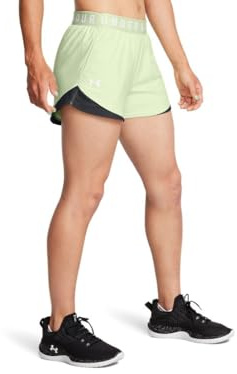 Under Armour Women's Play Up 3.0 Shorts, (383) Retro Green/Forest Green/White, XL