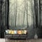 3D-Tapete, nebliger Wald, Baum, Fotowand, Wohnzimmer, TV, Sofa, Restaurant, kreative Tapeten * 200 cm x 140 cm (78,7 x 55,1 Zoll)