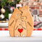 Personalisiertes Holzkunstpuzzle der Bärenfamilie mit 1-8 Namen, Holz Bär Skulpturen Desktop Tischdekoration Haus Dekor Ornament, Weinachtes Geschenke für Familie, Holzpuzzle für Mama, Papa