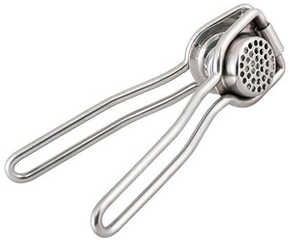 BESTonZON Manuelle Edelstahl Knoblauchpresse Mit Ergonomischem Griff Praktisches Küchengerät Zum Zerkleinern Von Knoblauch Einfach Zu Reinigen Und Langlebig Für Heimgebrauch