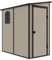 Gardiun Abri de Jardin en Résine Type Beige 2,12 m2 Extérieur 111x191x194 cm avec Fenêtre Latérale et Toit Incliné