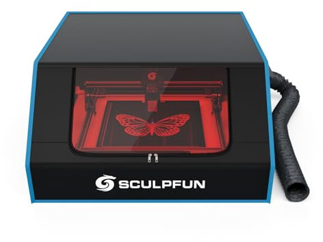 SCULPFUN B1 Lasergravur Gehäuse, 680x765x380mm Lasergehäuse für Lasergravurmaschine, Schutzgehäuse für Laserschneider, Laser Gehäuse Schutzhülle, Feuerfest, Wasserdicht, Schalldicht