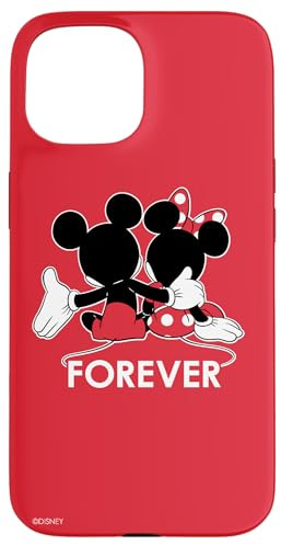 Disney Mickey and Minnie Mouse Silhouettes Forever Red Case for iPhone 15