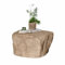 Loberon Beistelltisch Ossian, authentischer Naturstein-Look, UV- & regenfest, Outdoor, Gartenmöbel, Terrassentisch, Polyresin, MDF, Eisen, beige