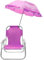Sedia a sdraio con ombrellone per bambini sediolina richiudibile relax da mare spiaggia piscina (ROSA)