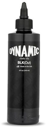 Dynamic Color Co BLKout Tattoo-Tinte für Blackout-Tattoos, solide schwarze Designs und schwere schwarze Arbeiten, hohe Pigmentkonzentration, außergewöhnliche Hautabdeckung, sterilisiert, hergestellt